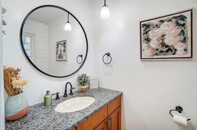 bathroom featuring vanity