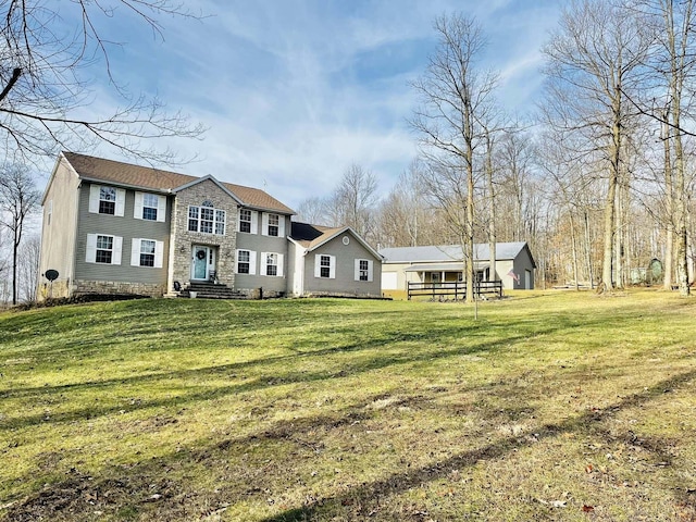 exterior space featuring a lawn