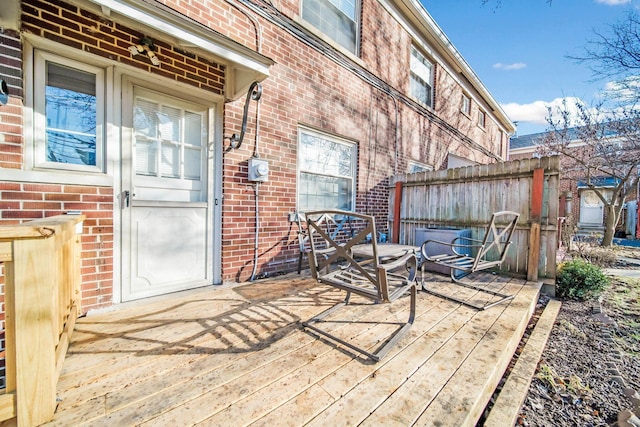 view of wooden terrace