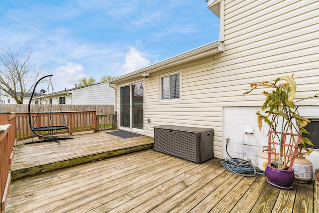 wooden deck with fence