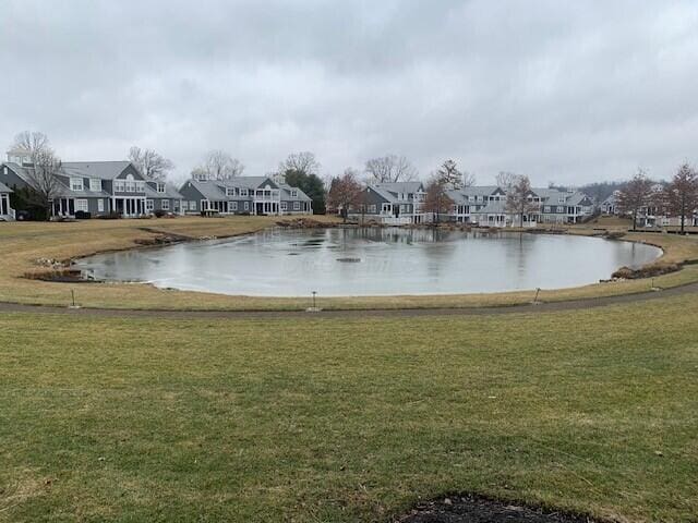 property view of water with a residential view