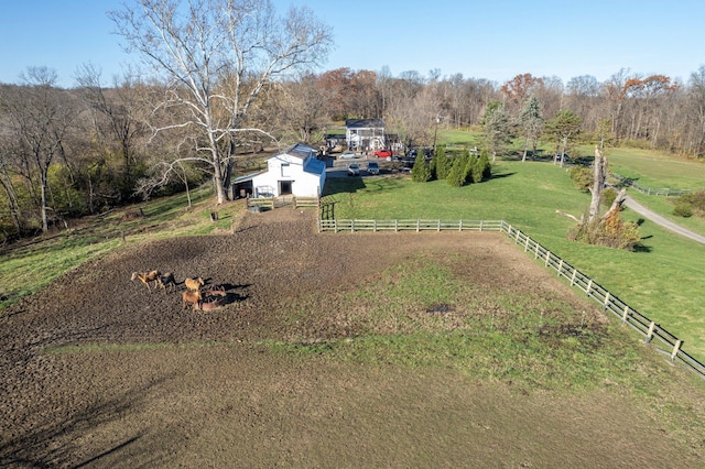 exterior space featuring a rural view