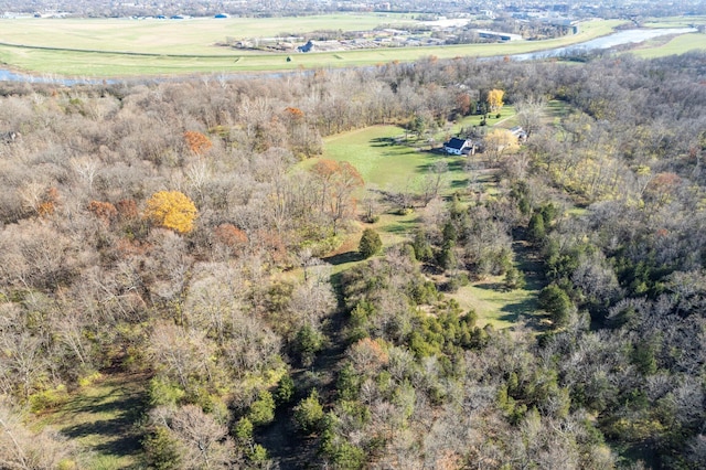 bird's eye view with a rural view