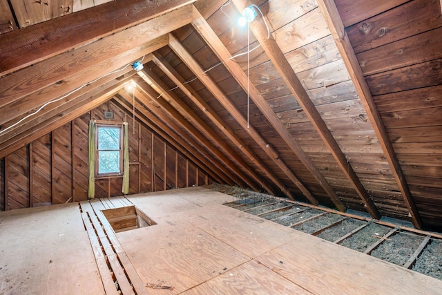 view of attic