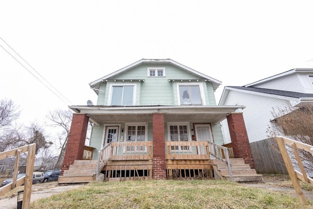 view of front of house with a porch