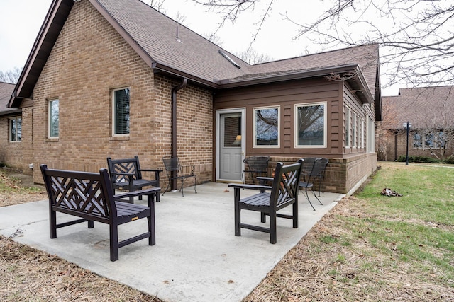 rear view of property with a patio