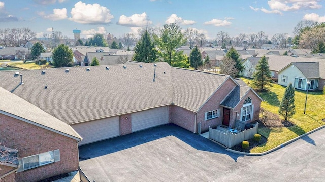 birds eye view of property featuring a residential view