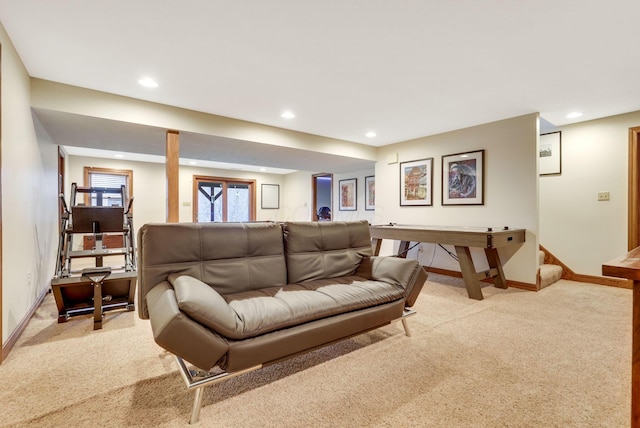 view of carpeted living room