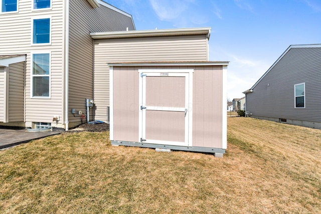 view of shed