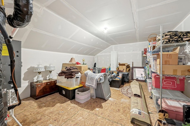 additional living space featuring vaulted ceiling