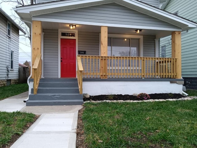 view of front of house featuring a porch