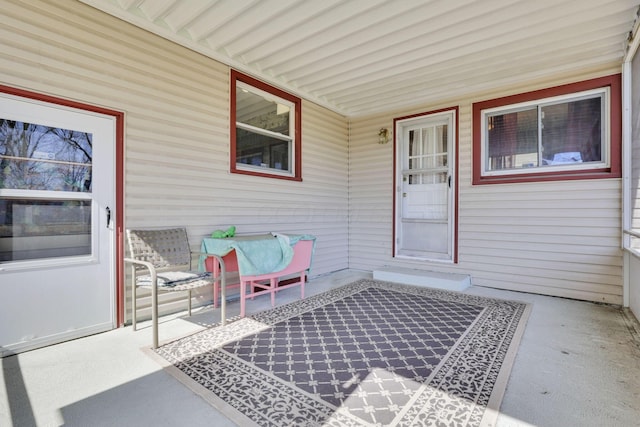 view of patio / terrace featuring covered porch