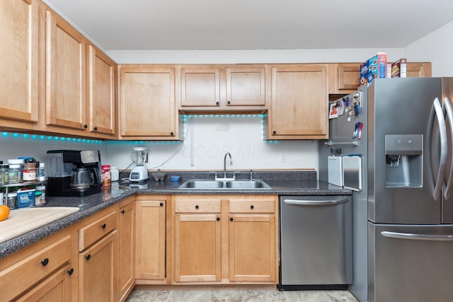 kitchen featuring appliances with stainless steel finishes and sink