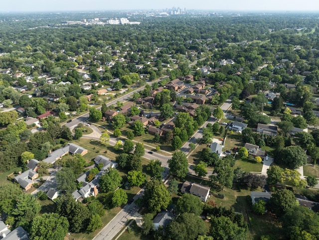 bird's eye view with a residential view