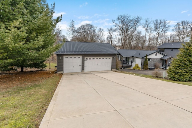 view of front of home with metal roof