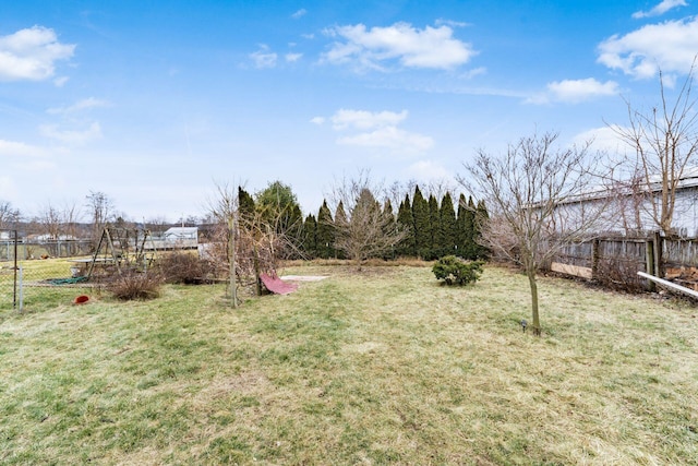 view of yard featuring a playground