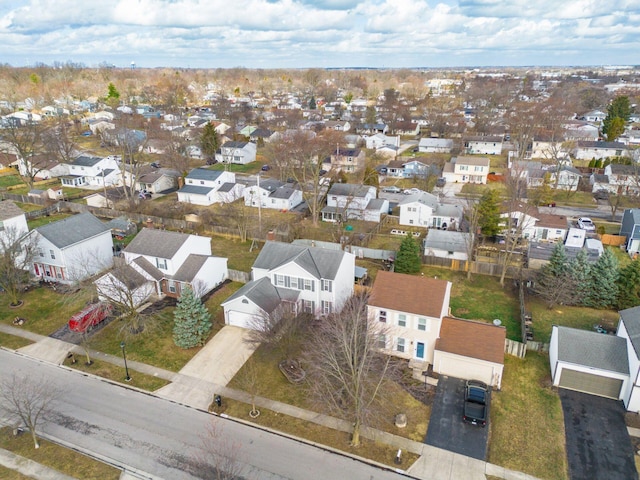 drone / aerial view with a residential view