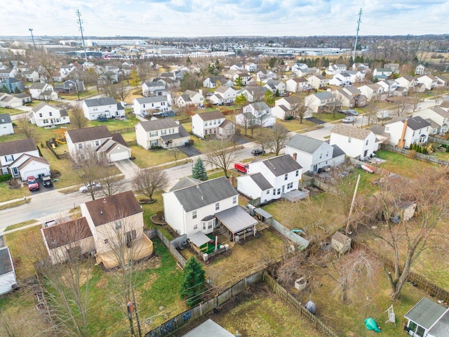 birds eye view of property featuring a residential view