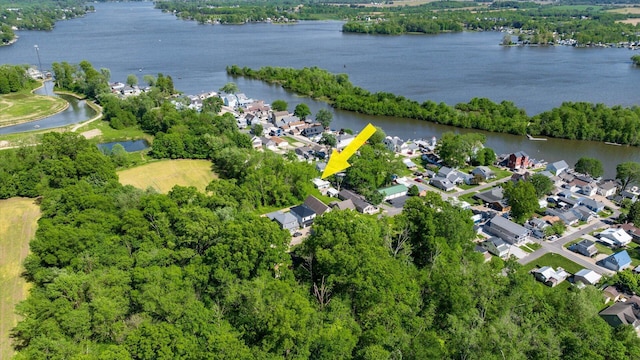 109 Beacon Light Ln, Buckeye Lake, OH 43008 - aerial overview of property's location featuring a nearby body of water and nearby suburban area