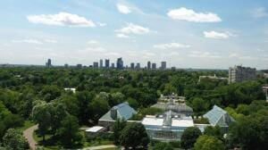 bird's eye view featuring a view of city