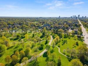 aerial view featuring a view of city