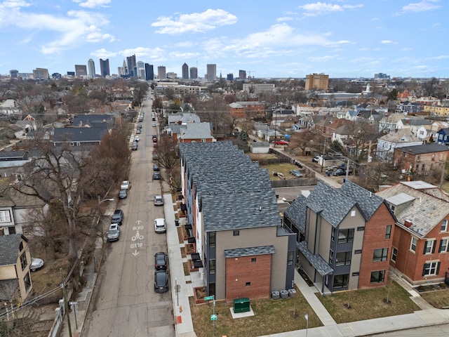 bird's eye view with a view of city