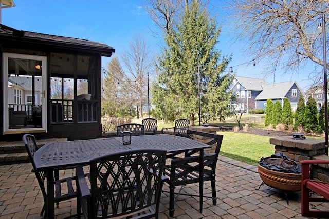 6268 Bellow Valley Dr, Dublin, OH 43016 - view of patio featuring outdoor dining space