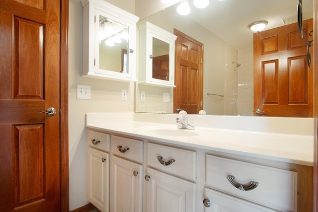 6268 Bellow Valley Dr, Dublin, OH 43016 - full bath with visible vents, vanity, and a shower