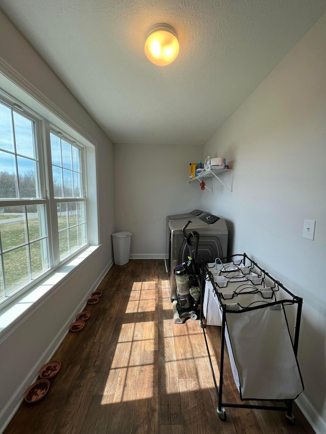4021 County Road 124, Cardington, OH 43315 - interior space with baseboards, a textured ceiling, and wood finished floors