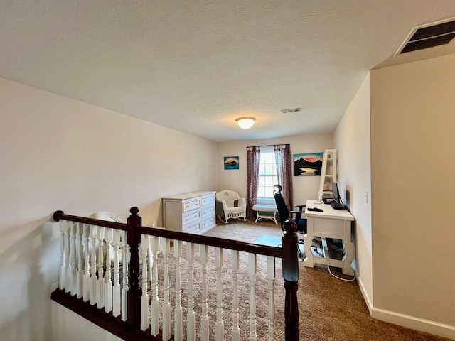 4021 County Road 124, Cardington, OH 43315 - bedroom with baseboards, carpet floors, a textured ceiling, and visible vents