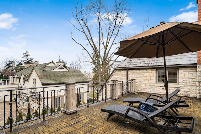 view of patio / terrace featuring a balcony