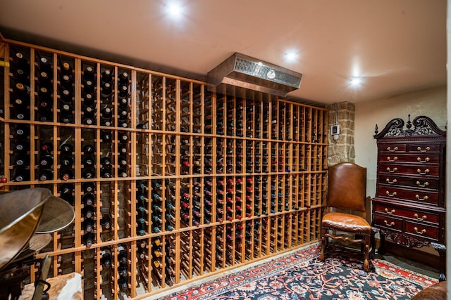 view of wine room