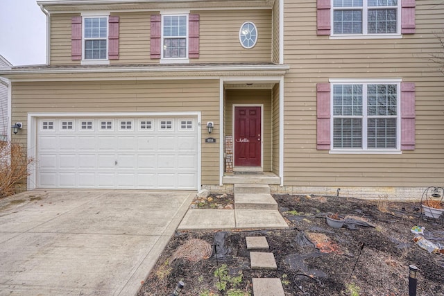 view of front of house featuring a garage