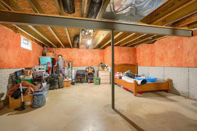 view of basement