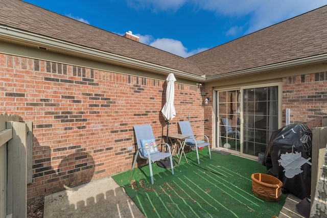 view of patio / terrace with area for grilling