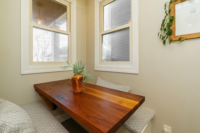 view of dining space