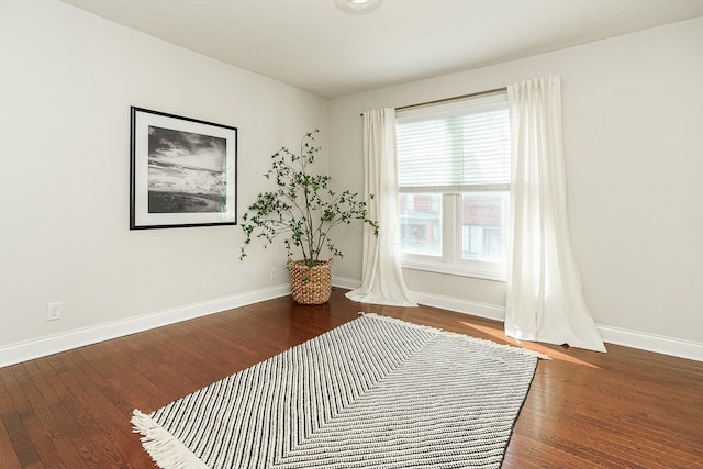 interior space with hardwood / wood-style floors