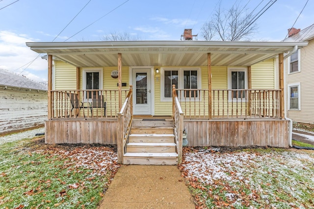 bungalow-style home featuring a porch