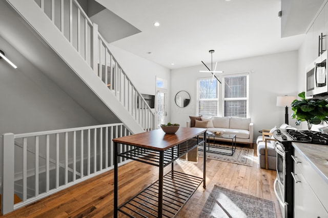 dining room featuring light wood-type flooring