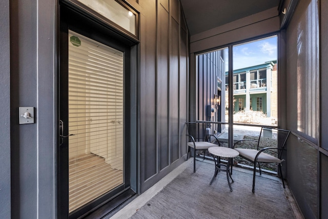 view of sunroom