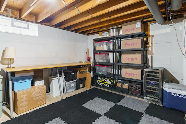 storage with beverage cooler