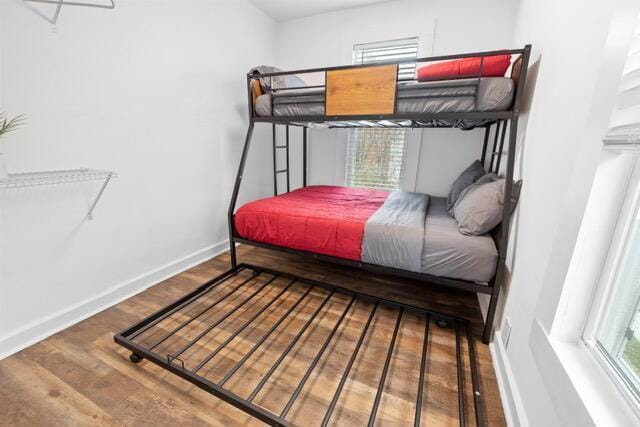 bedroom featuring hardwood / wood-style flooring