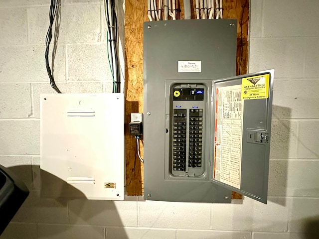 utility room with electric panel