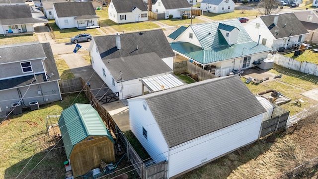 aerial view with a residential view