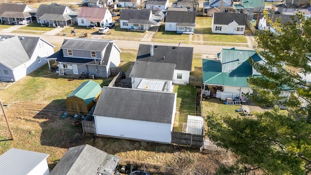 bird's eye view featuring a residential view