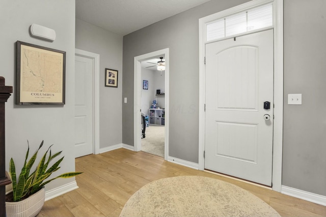 entrance foyer with hardwood / wood-style flooring