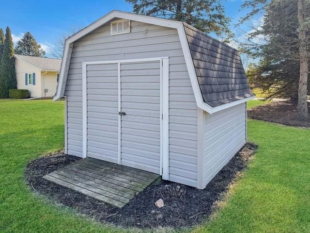 view of shed