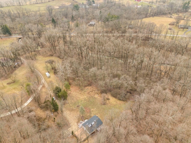 bird's eye view with a rural view