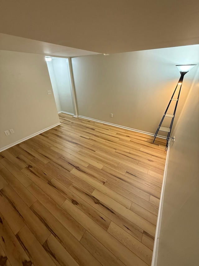 unfurnished room featuring light hardwood / wood-style floors