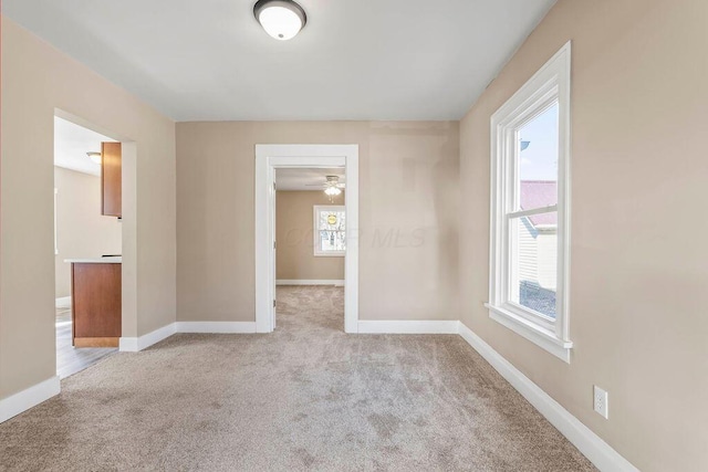 view of carpeted empty room